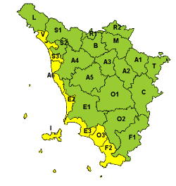 Allerta meteo, rimane codice giallo solo sulla costa per rischio mareggiate