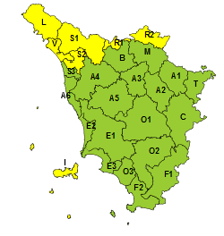 Maltempo, codice giallo domenica 10 febbraio in Toscana per pioggia, vento e mare agitato