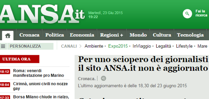 Sciopero Ansa, Rossi: